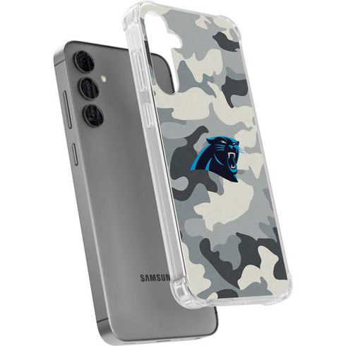 NFL Carolina Panthers Camo Galaxy S24 Plus Clear Case